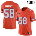 Youth Florida Gators #58 Jahim Lawrence NCAA Jordan Brand Orange Authentic Stitched College Football Jersey AQC5762AW